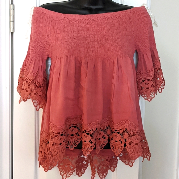 Rue 21 Women's Off Shoulder Shirred Blouses - Picture 16 of 16